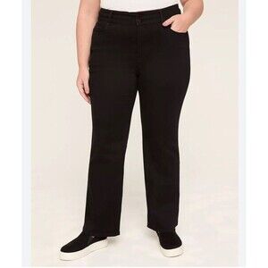Lane Bryant Tighter Tummy Boot Cut Jeans High-Rise Black Denim Size 20